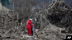 Rusya dün gece boyunca düzenlediği füze saldırılarında özellikle Zaporijya kenti ve çevresini hedef aldı- 22 Mart 2024.